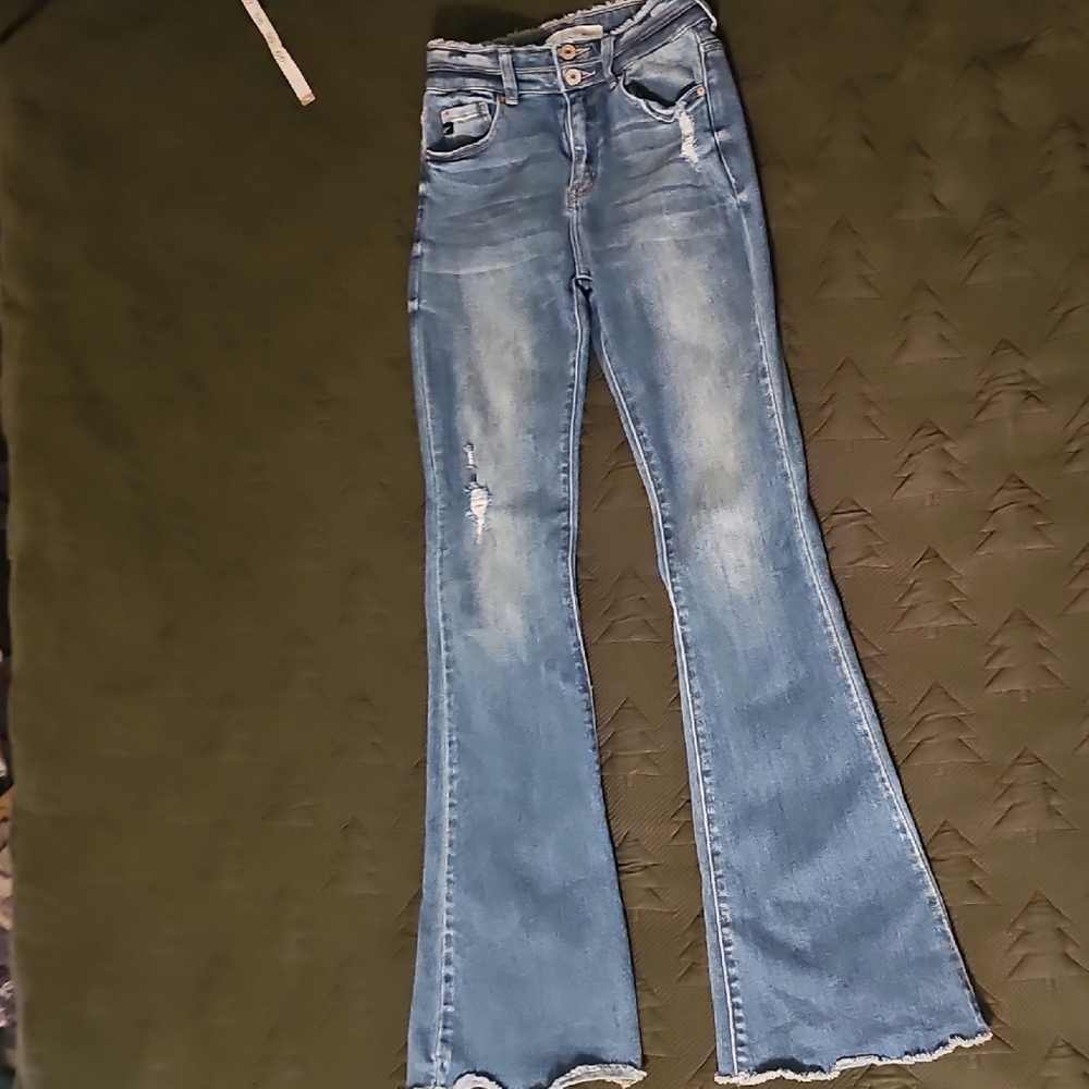 KanCan Blue Flare Wide Leg Jeans
